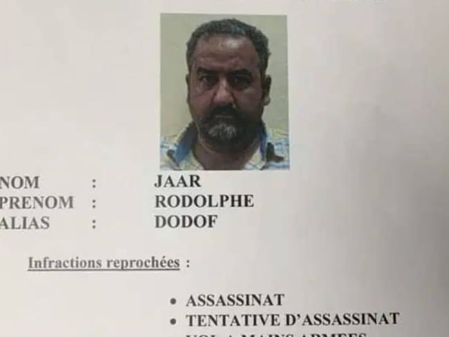 Cartel de búsqueda de Rodolphe Jaar.    Foto: Policía de Haití 