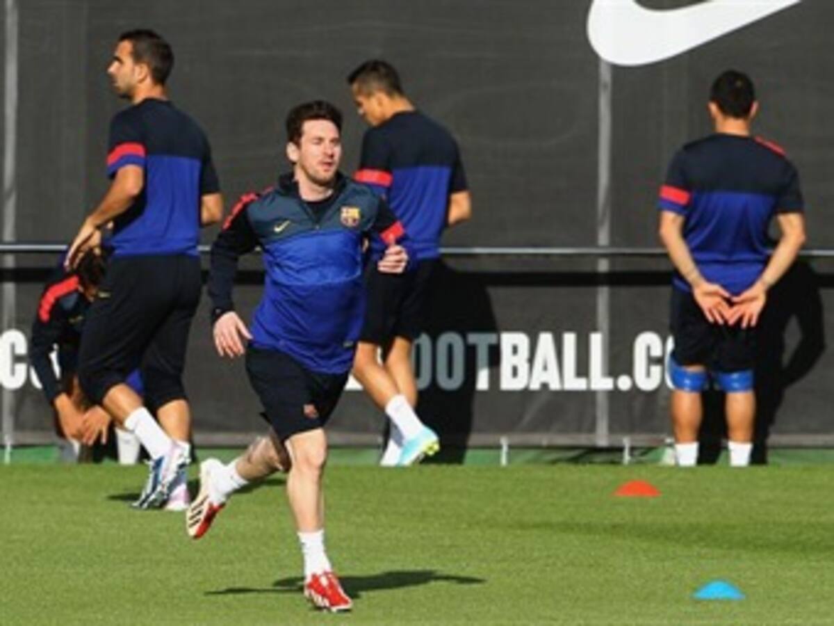 Lionel Messi regresó a los entrenamientos tras su lesión
