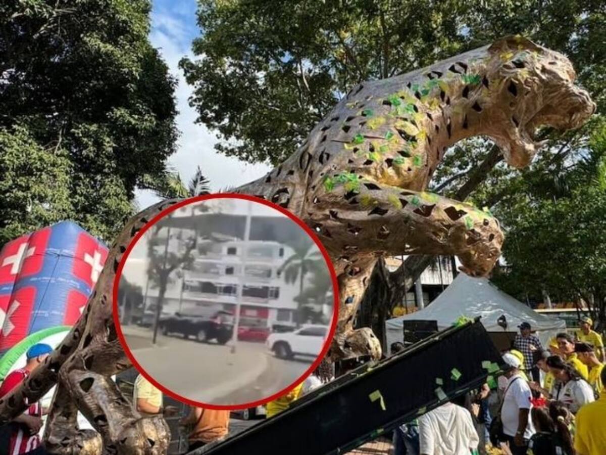 ¡Indignante! conductor montó su camioneta a la glorieta del estadio Américo Montanini