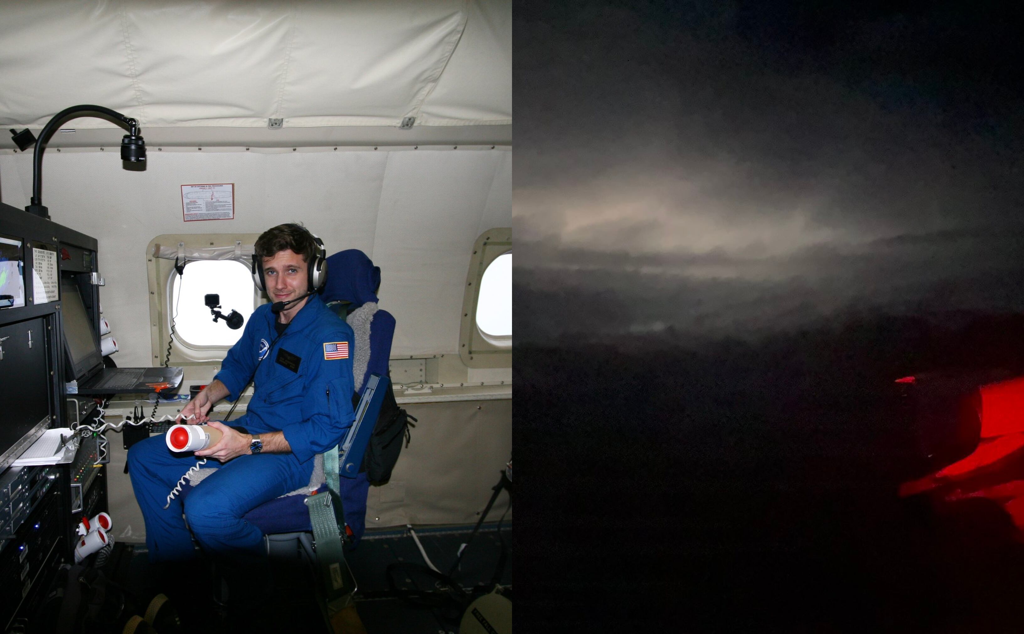 Nick Underwood, ingeniero aeroespacial de la NOAA y el huracán Ian. Foto: Twitter Tropical Nick Underwood (@TheAstroNick).