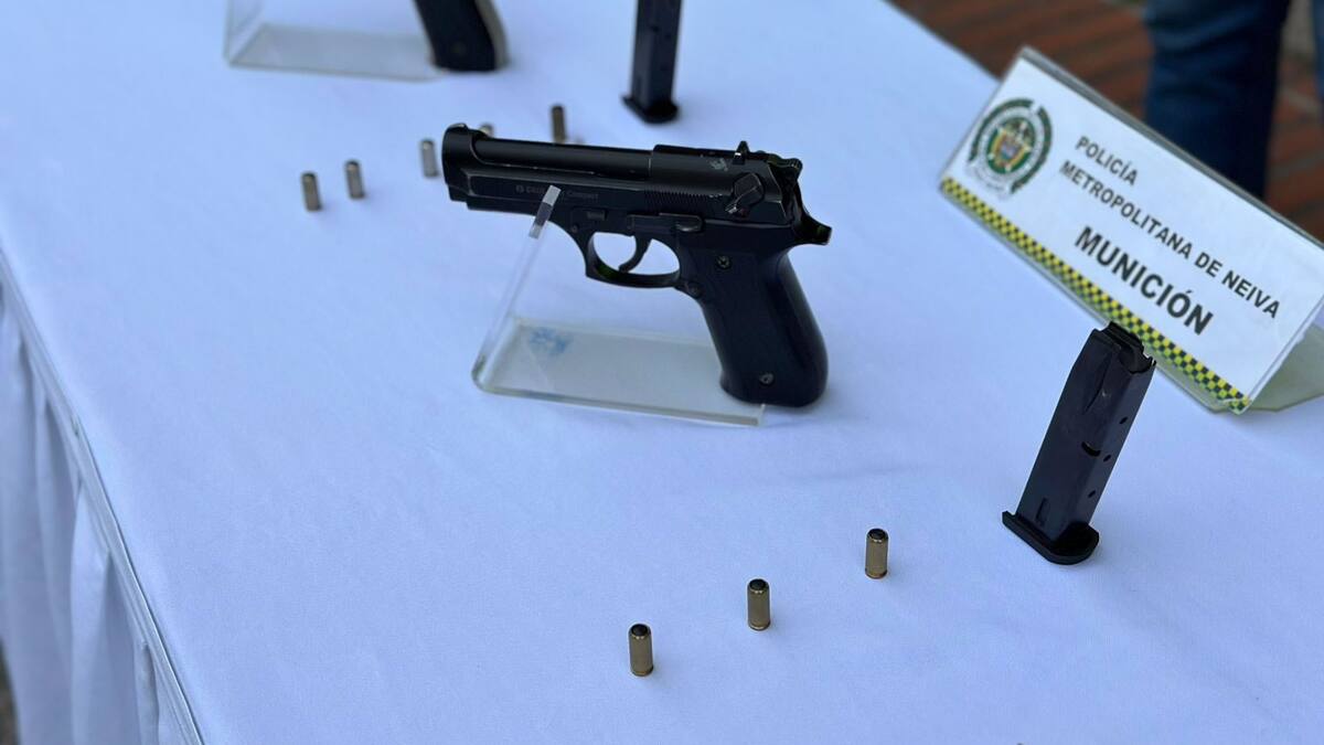 Aumenta incautación de armas de fuego en Neiva durante 2025