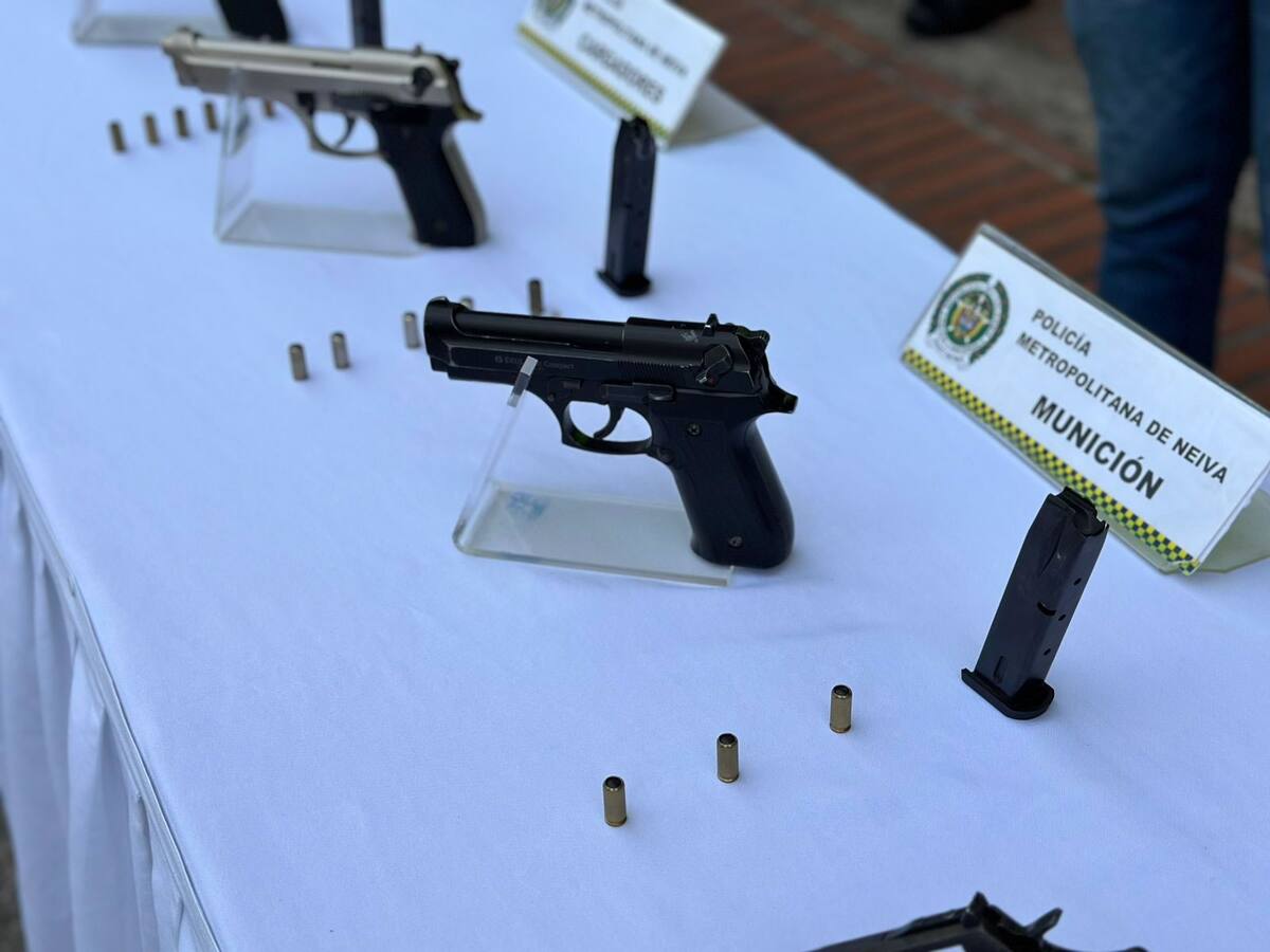 Aumenta incautación de armas de fuego en Neiva durante 2025