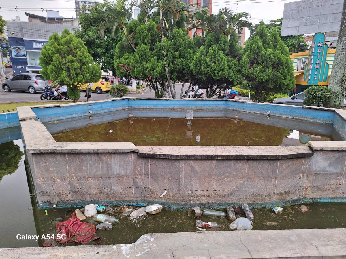Alertan presencia de zancudos en abandonada fuente de Mejoras Públicas