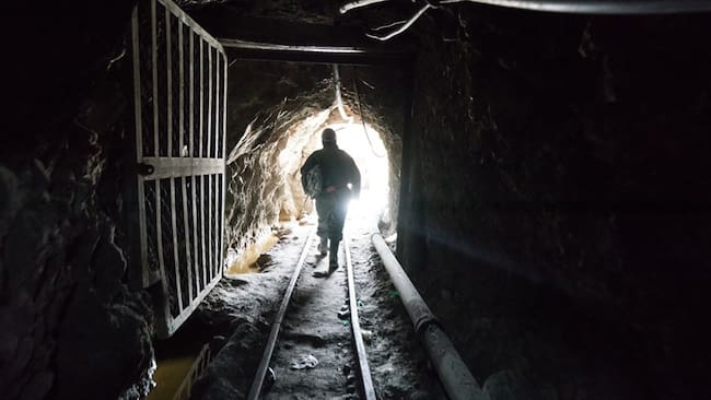 Es una zona de minas de oro de filón, una persona resultó afectada por gas. Foto: Colprensa