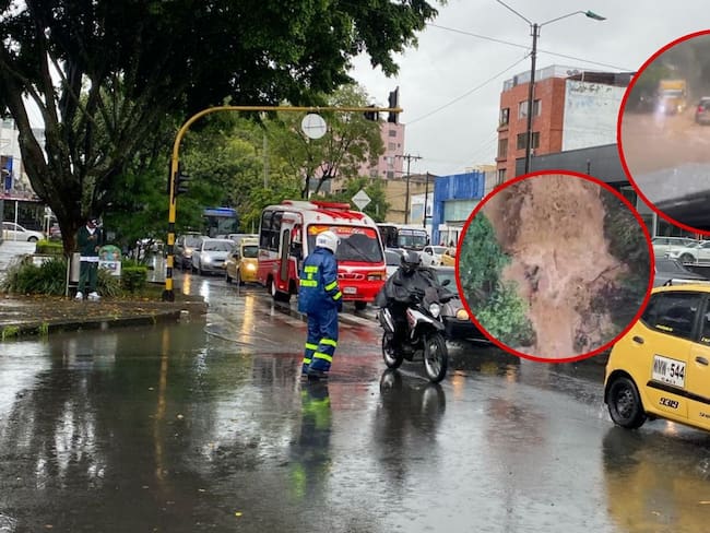 El fuerte aguacero caído en Cali desde el final de la madrugada de hoy lunes tiene en emergencia a la capital del Valle