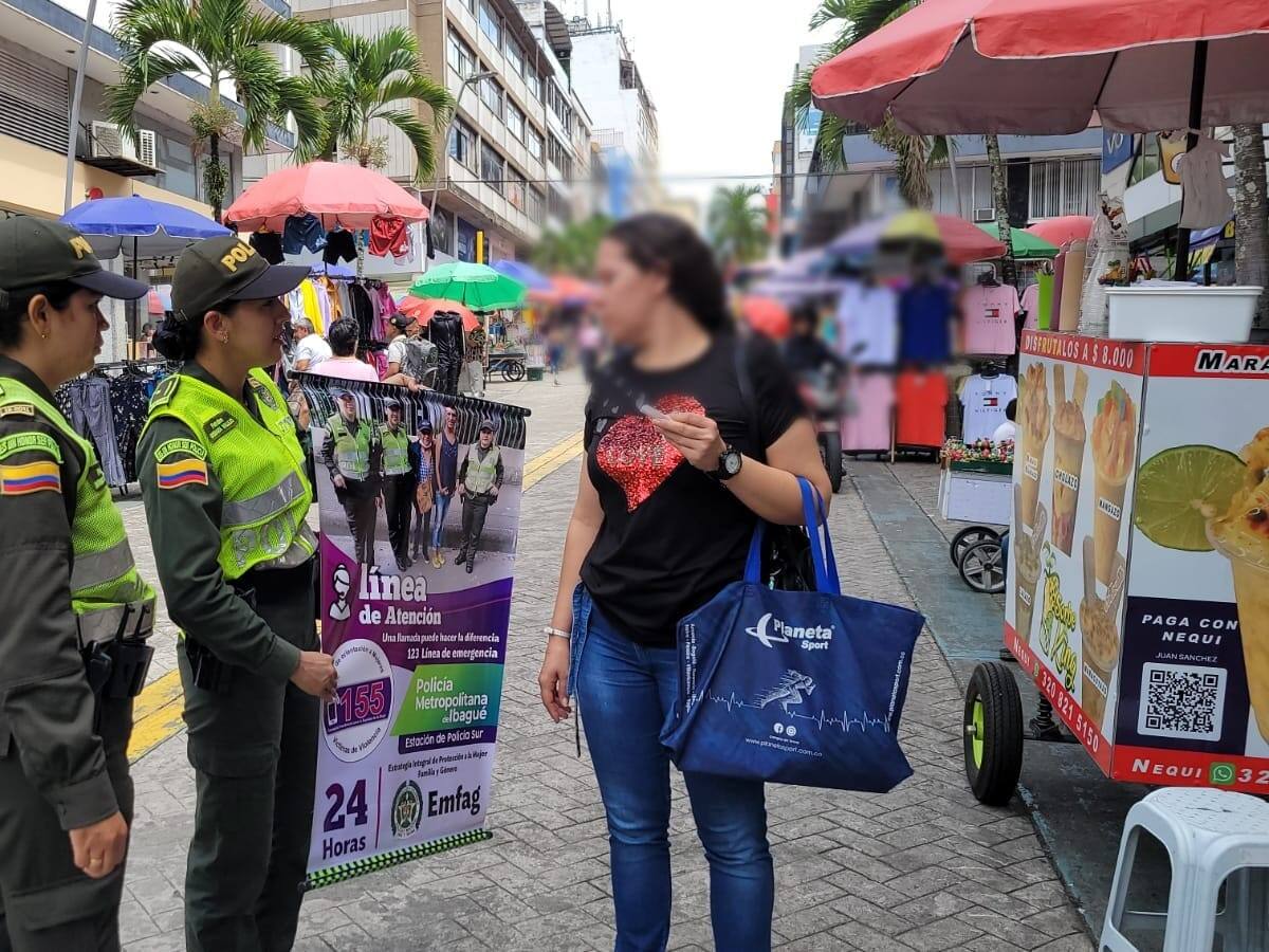 La policía adelanta acciones de sensibilización para prevenir el homicidio en Ibagué