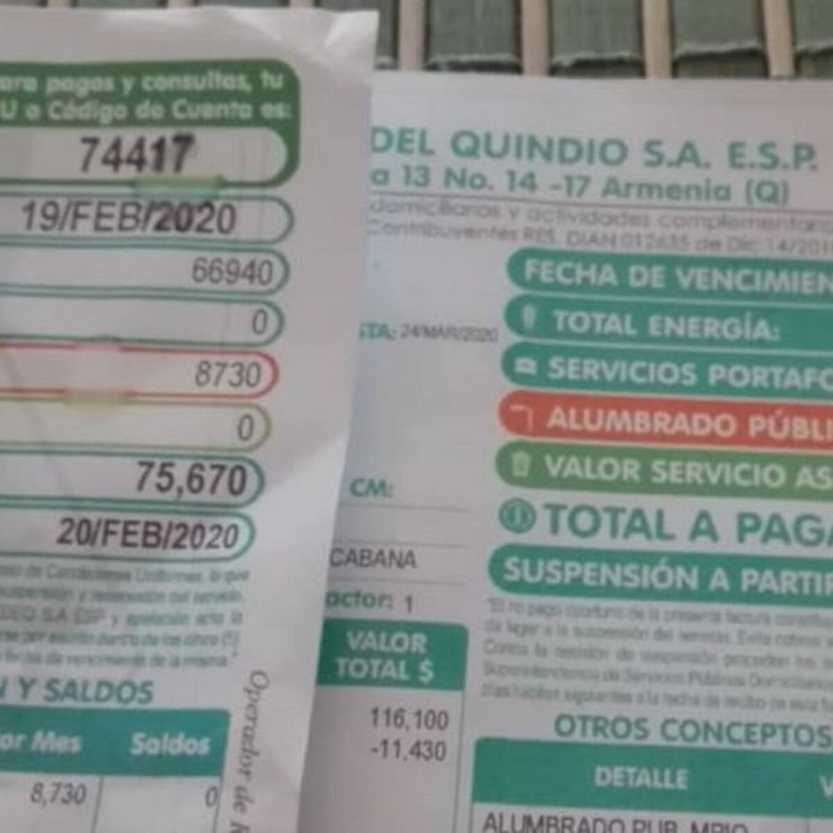 Rechazo generalizado en el Quindío por aumento de tarifas de energía
