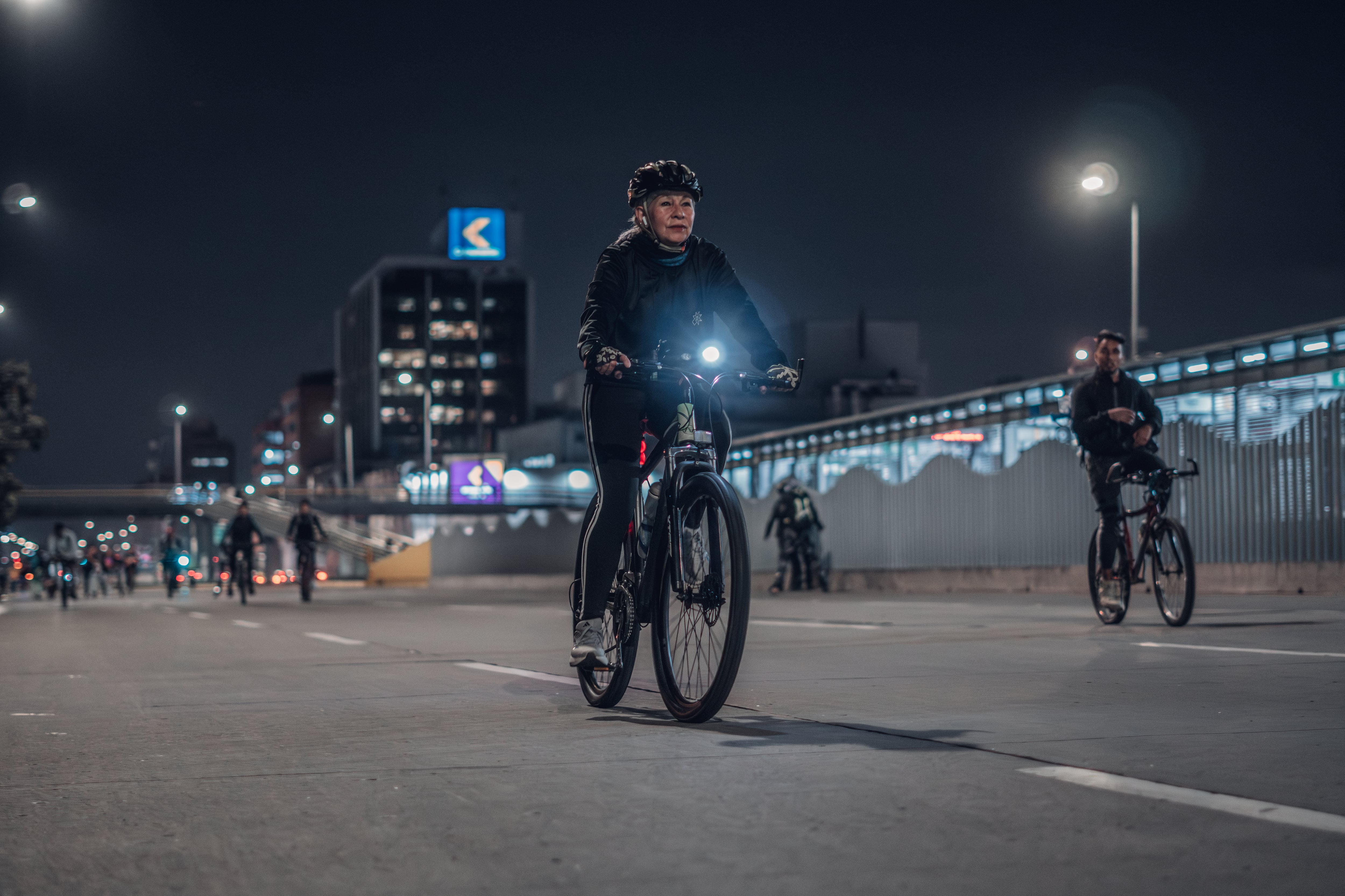 Ciclovía nocturna en Bogotá este jueves 27 de agosto. Foto: IDRD.