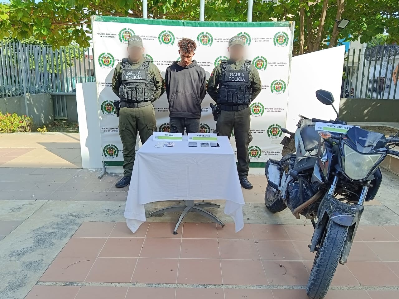 Capturado alias “Lucho 7”. // Policía Metropolitana de Cartagena