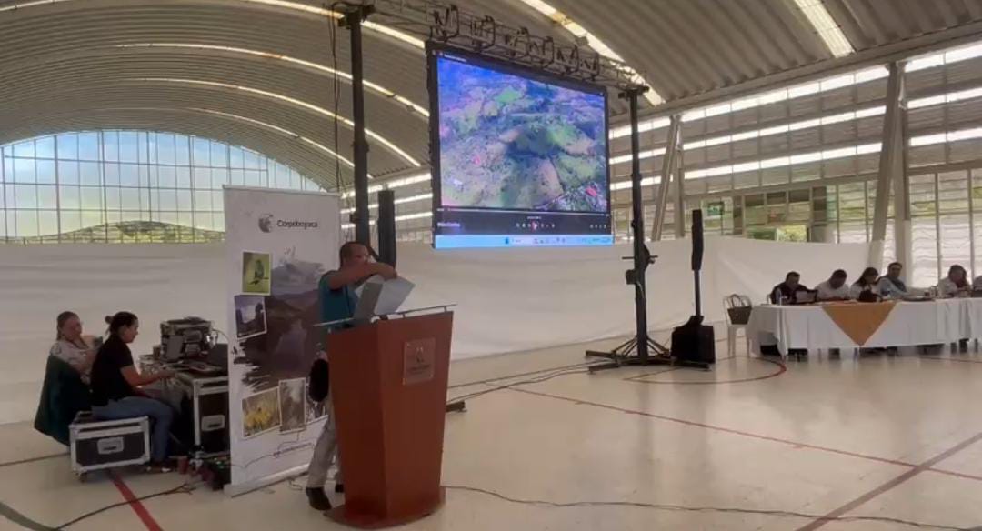 La comunidad de la vereda Coralina de Moniquirá no quiere que se construya la subestación eléctrica en su sector / Foto: Suministrada.
