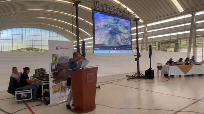 La comunidad de la vereda Coralina de Moniquirá no quiere que se construya la subestación eléctrica en su sector / Foto: Suministrada.