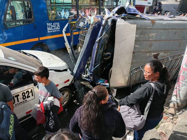 Grave accidente de tránsito en el sur de Bogotá deja un persona muerta. Foto: Suministrada.