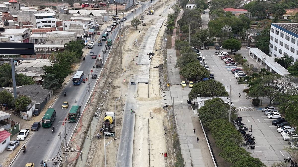 En FOTOS: Avanzan las obras en la calzada norte de La Circunvalar, en Barranquilla