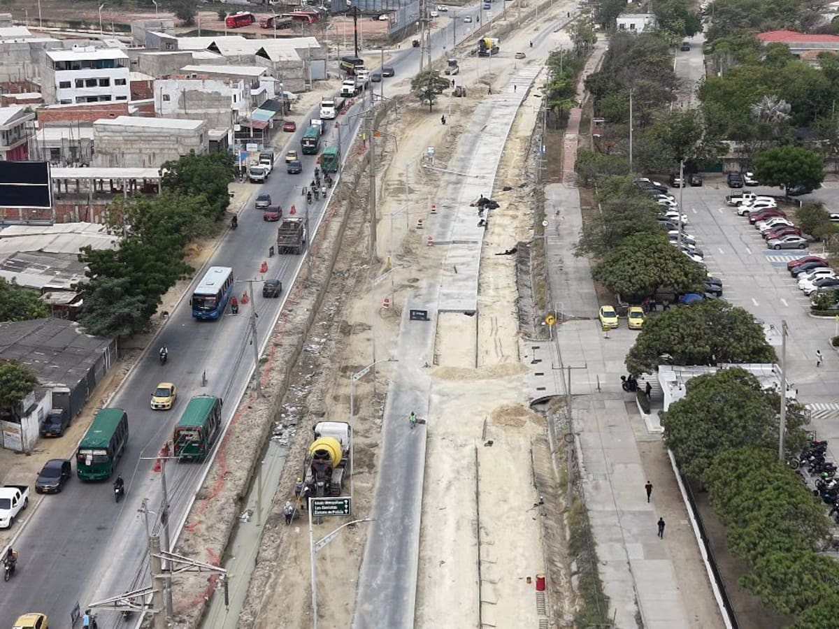 En FOTOS: Avanzan las obras en la calzada norte de La Circunvalar, en Barranquilla