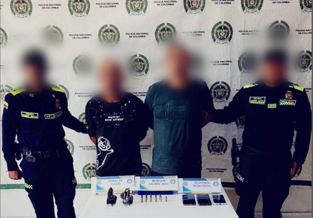 Alias 'Gonzalo' y alias 'Calvis', capturados. // Policía de Bolívar