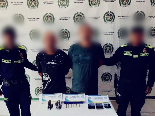 Alias 'Gonzalo' y alias 'Calvis', capturados. // Policía de Bolívar