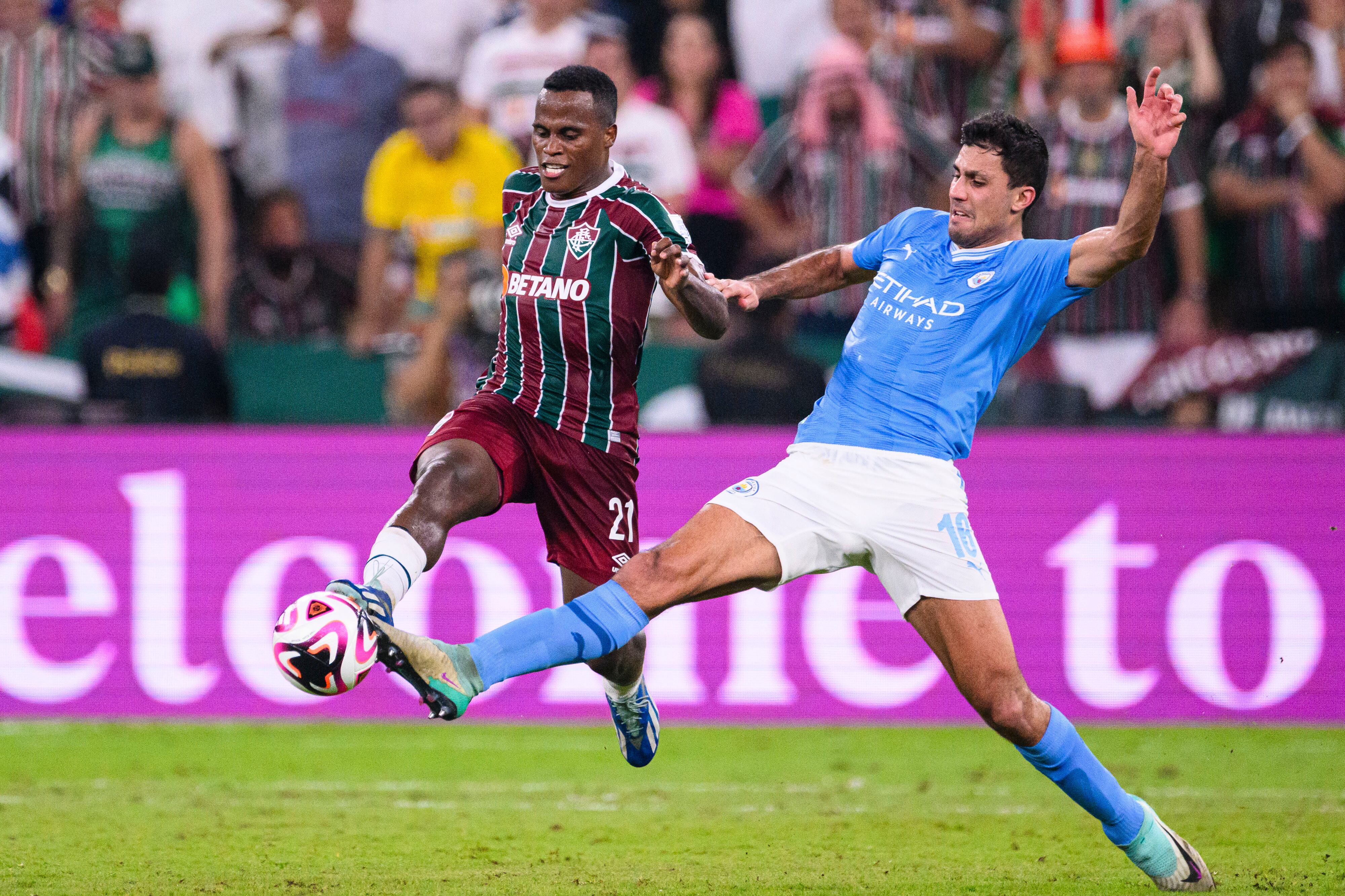 Jhon Arias con Fluminense ante Mancheter City | Foto: Marcio Machado/Eurasia Sport Images/Getty Images