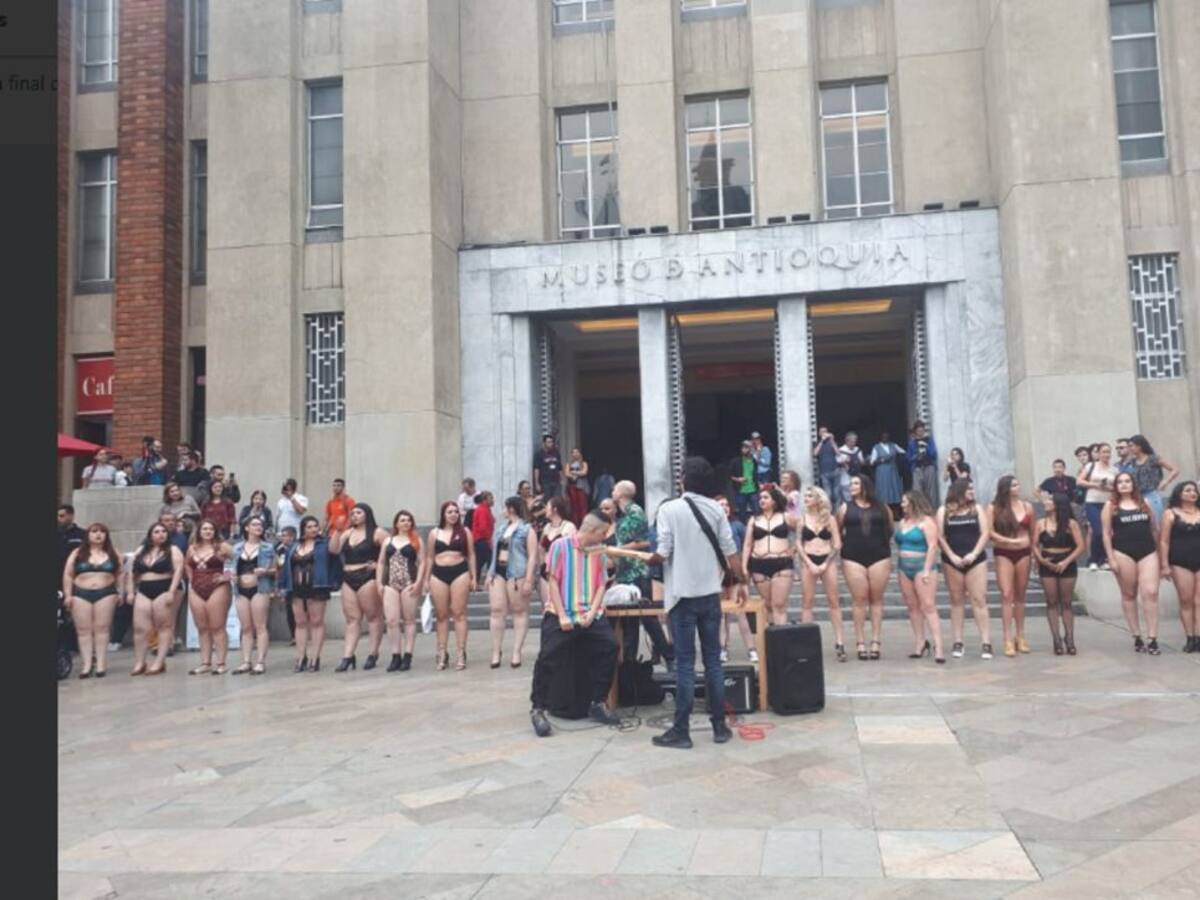 Mujeres de talla grande se tomaron la Plaza Botero de Medellín