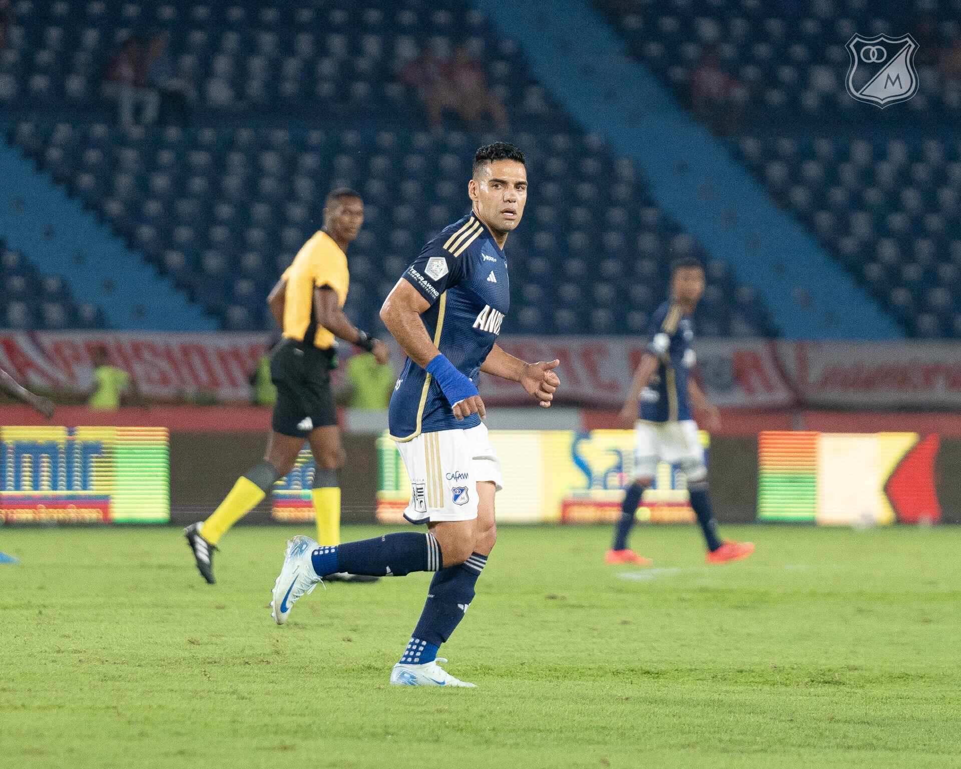 Falcao García, delantero de Millonarios, en su juego ante el Junior / Millonarios FC.