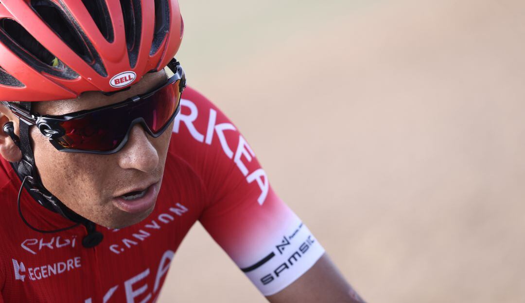 Nairo Quintana en competencia con el Arkéa Samsic durante el año pasado.