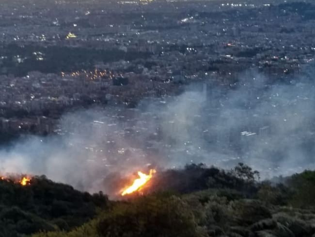 Incendio en Bogotá. 