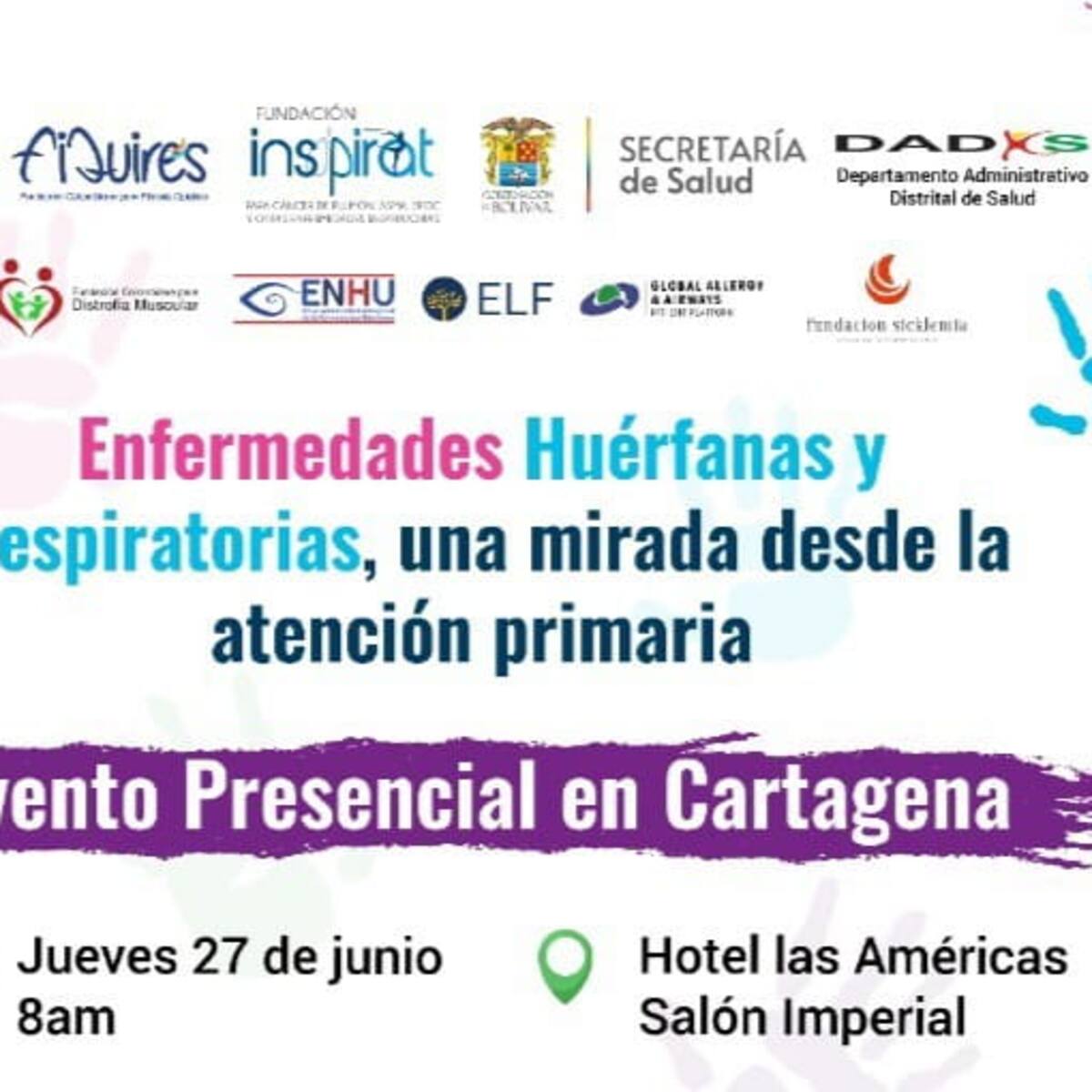 Jornada sobre enfermedades Huérfanas y Respiratorias se realizará en Cartagena