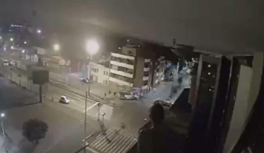 Cámara de seguridad del accidente.