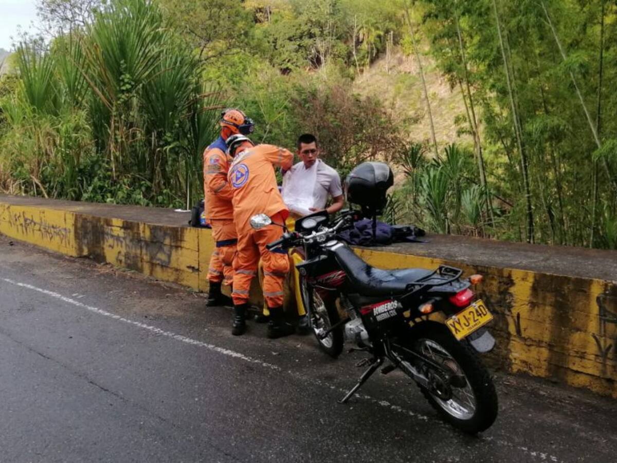 Otro accidente en moto, dejó un lesionado en Anserma, Caldas
