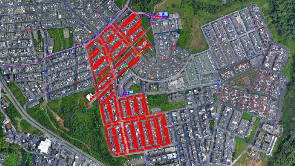 Suspensión de agua en un sector de La Carola en Manizales