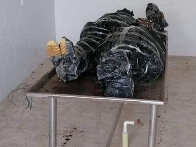 Cuerpos de hombres abandonados en el cementerio de Ábrego, Norte de Santander. / Foto: Cortesía.