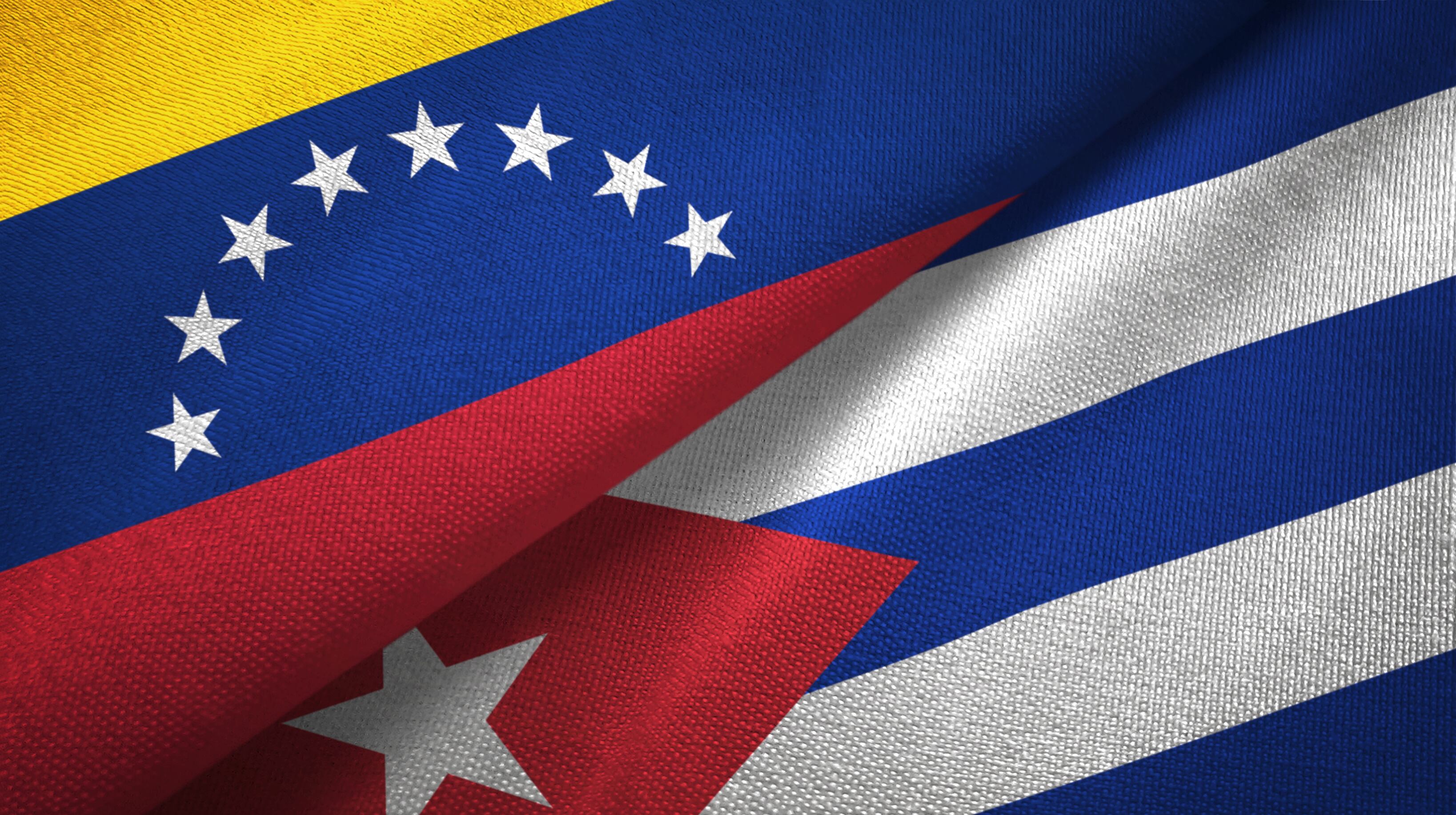 Banderas de Venezuela y Cuba. Fotos: Getty Images