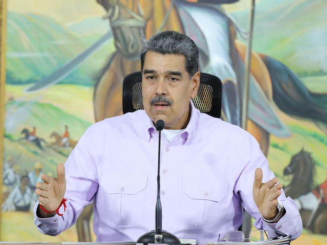 Fotografía cedida por Prensa Palacio de Miraflores del líder chavista Nicolás Maduro hablando en un acto de gobierno en Caracas (Venezuela).
EFE/ Prensa Palacio de Miraflores