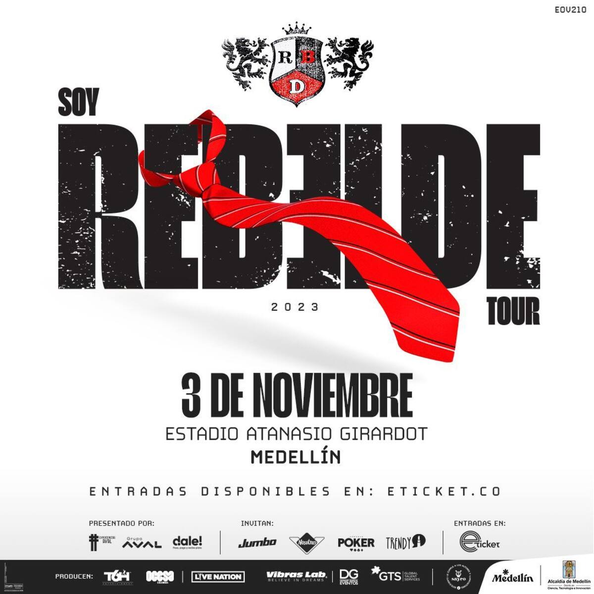 RBD se presentará en Medellín el próximo 3 de Noviembre en el Atanasio Girardot