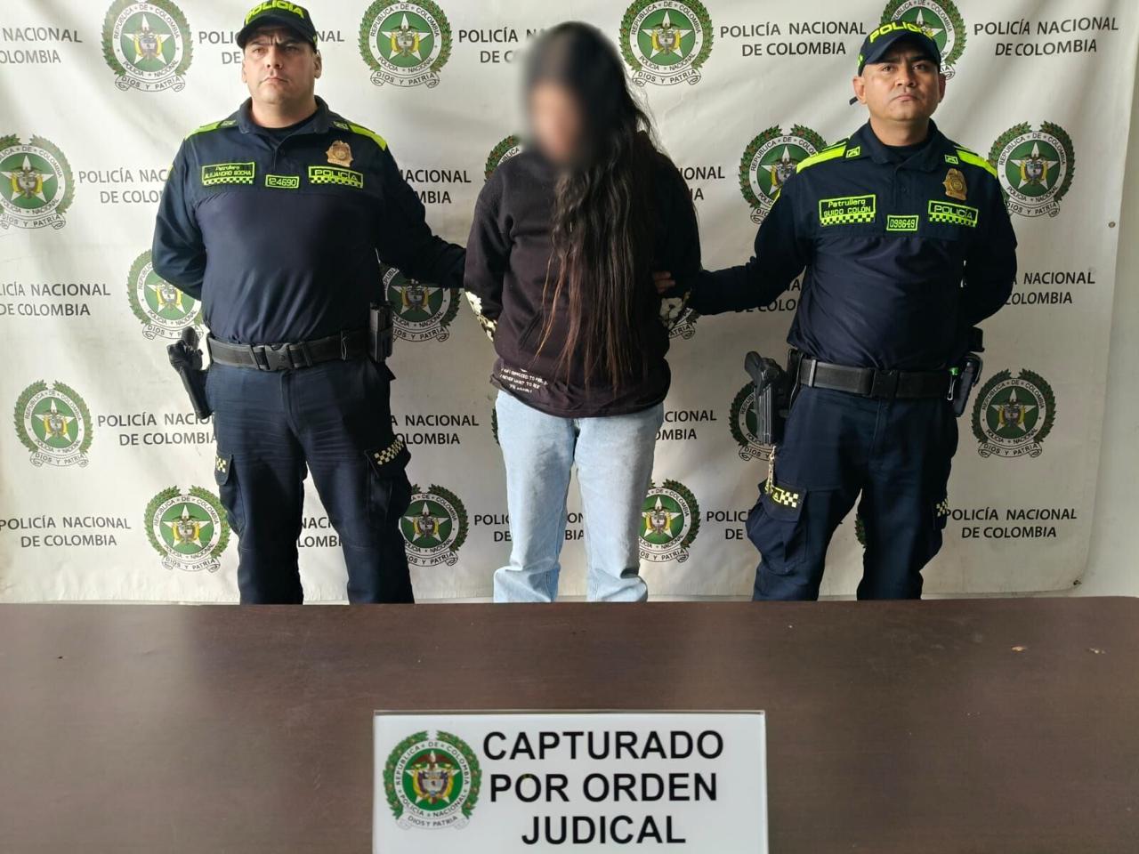 Alias ‘la sobrina´ fue puesta a disposición de la Fiscalía General de la Nación. Foto: cortesía.