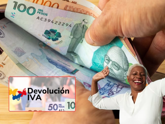Imagen de referencia a dinero y logo de "Devolución del IVA"/ Getty Images