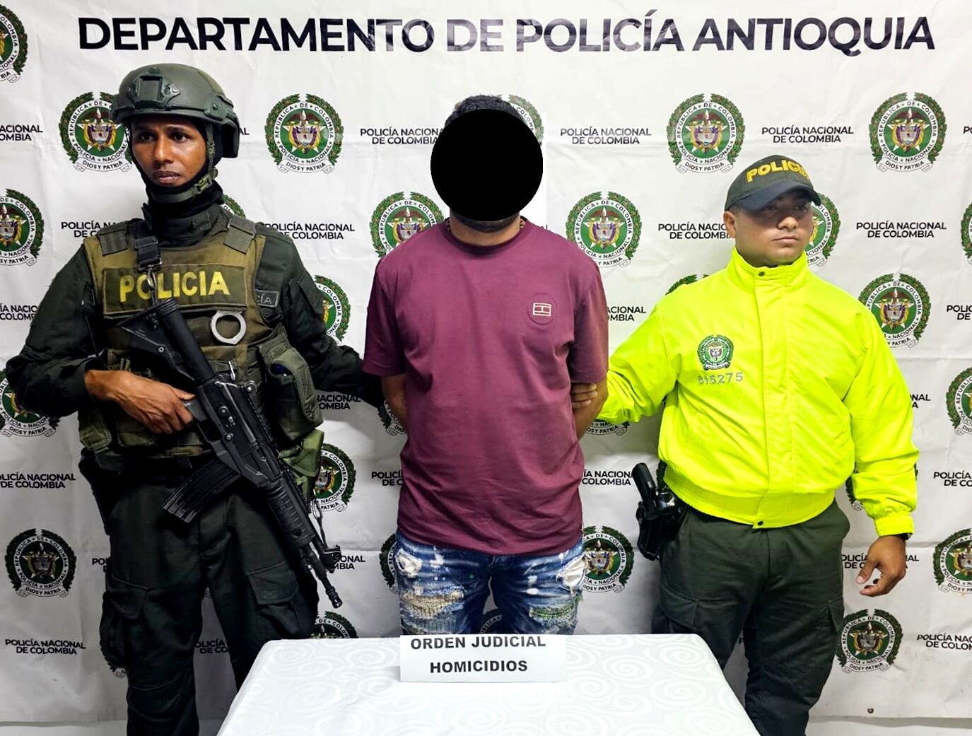 Alias Moga, capturado y señalado de participar en la masacre de Andes- foto policía Antioquia