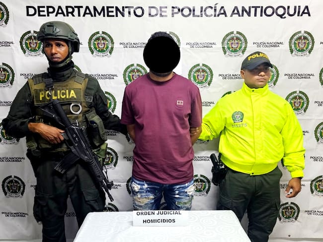Alias Moga, capturado y señalado de participar en la masacre de Andes- foto policía Antioquia
