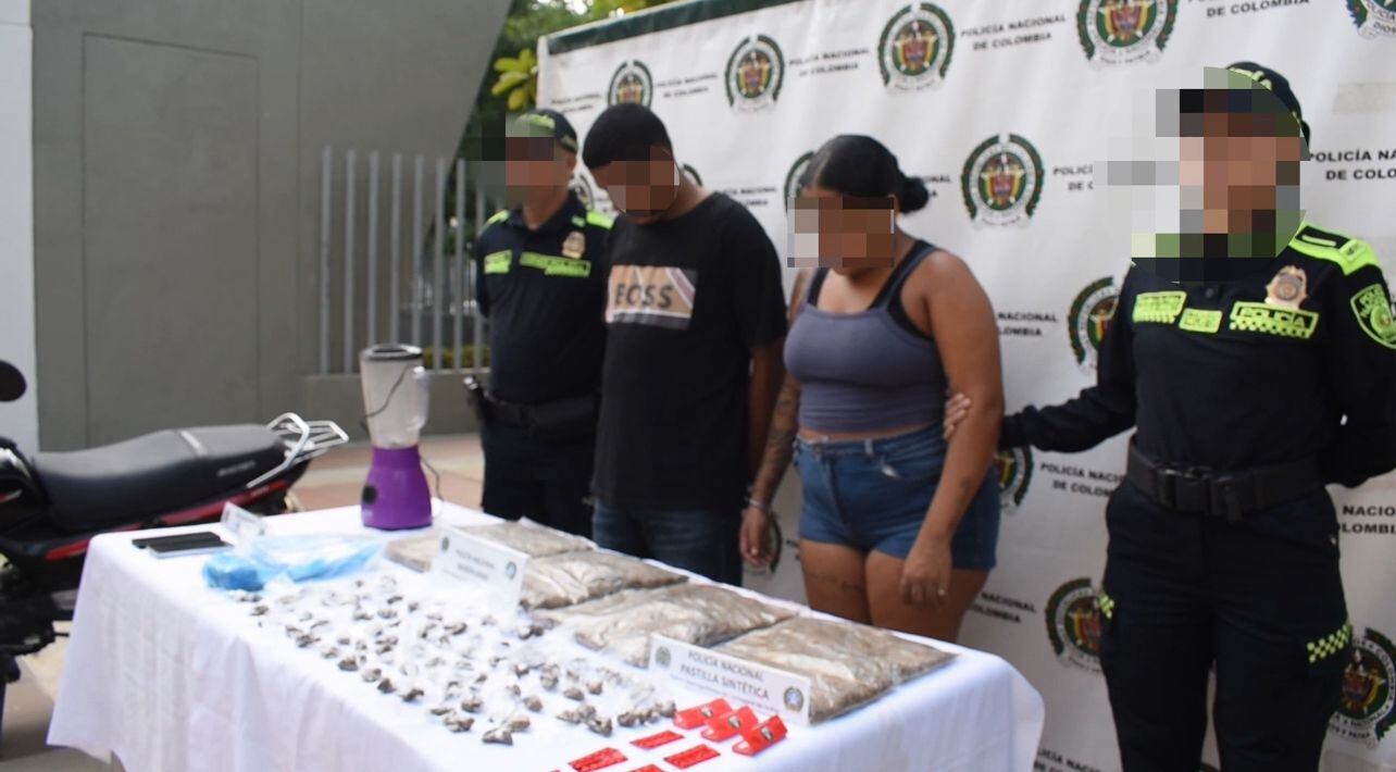 Cae pareja de esposos que expendían marihuana y drogas sintéticas en Cartagena