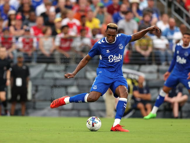 Yerry Mina apenas ha disputado dos partidos con el Everton en la presente temporada. (Photo by Rob Carr/Getty Images)