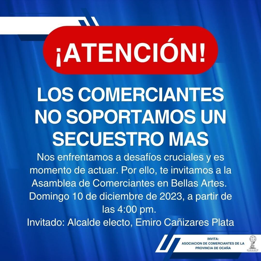 Convocatoria de comerciantes Ocaña