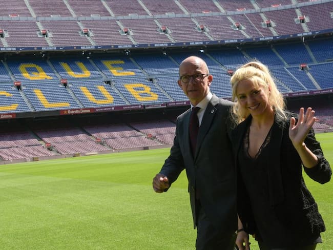Shakira en el Camp Nou, estadio del Barcelona