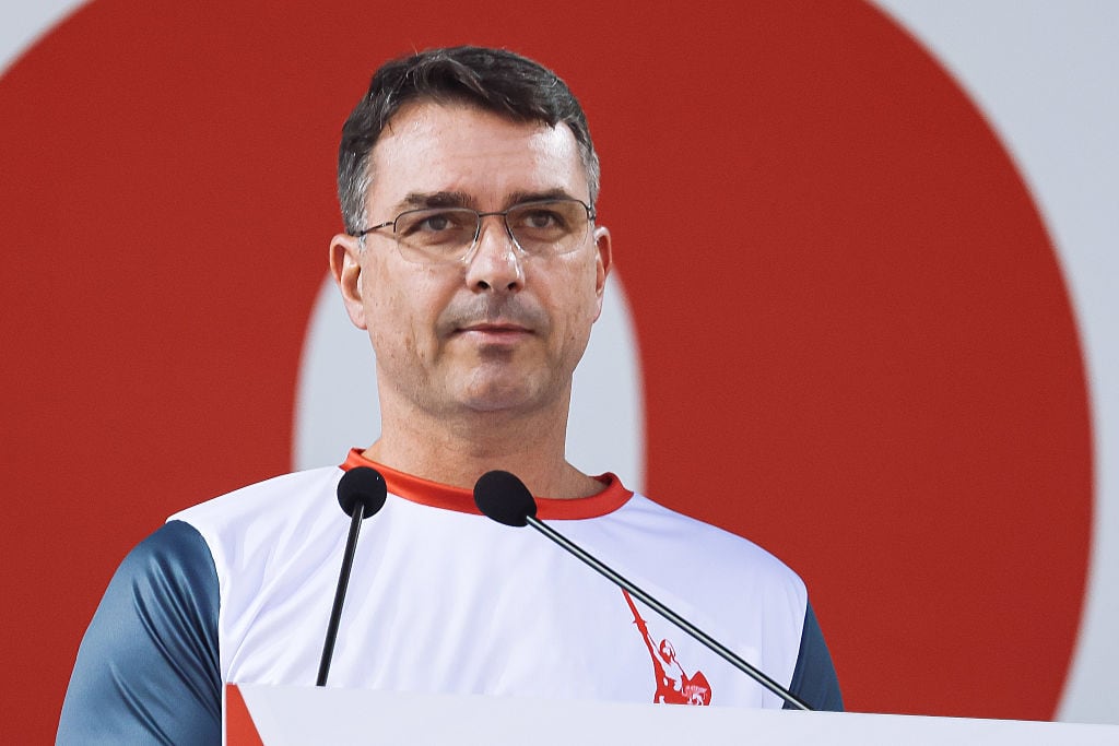 Flávio Bolsonaro. (Photo by Alessandro Bremec/NurPhoto via Getty Images).