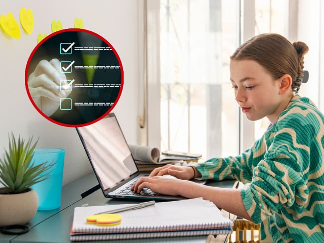 Mujer estudiando // Cuestionario Virtual // Getty Images //