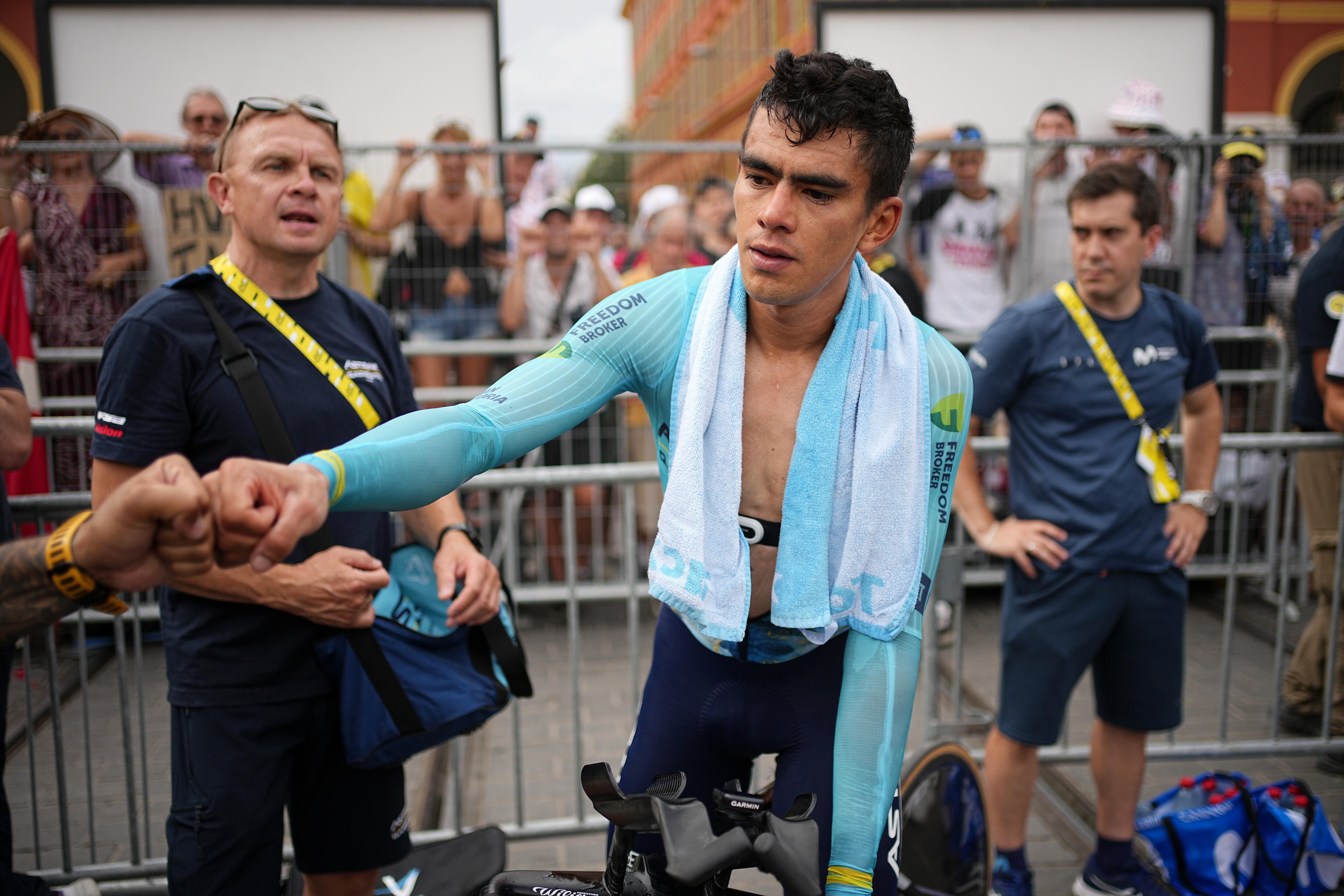 Harold Tejada durante la etapa 12 de la Vuelta a España. (Ciclismo, Francia, Niza) EFE/EPA/LAURENT CIPRIANI / POOL