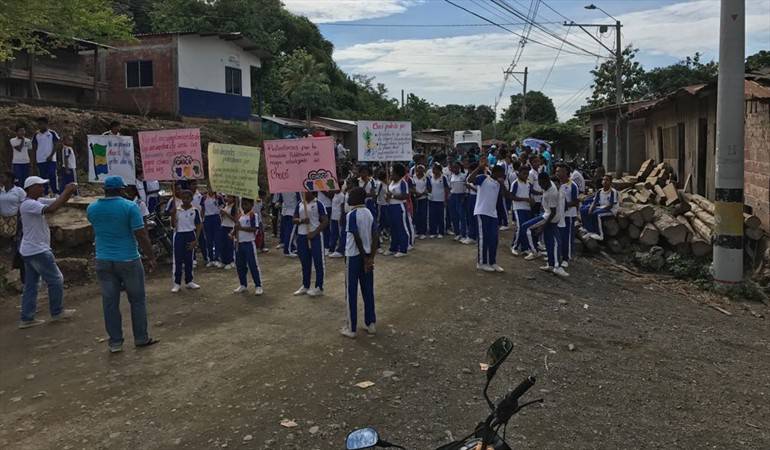 Manifestación en Quibdó conra el abandono