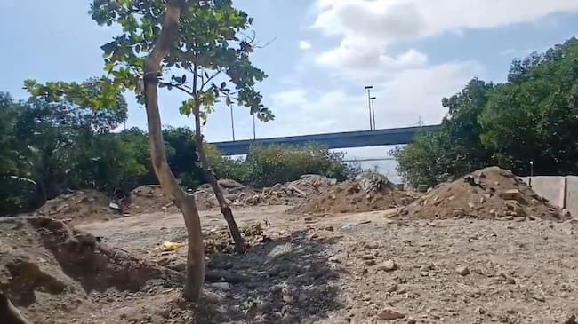 Suspenden trabajos de rellenos con escombros en la Boquilla. // Guardia Ambiental Colombiana