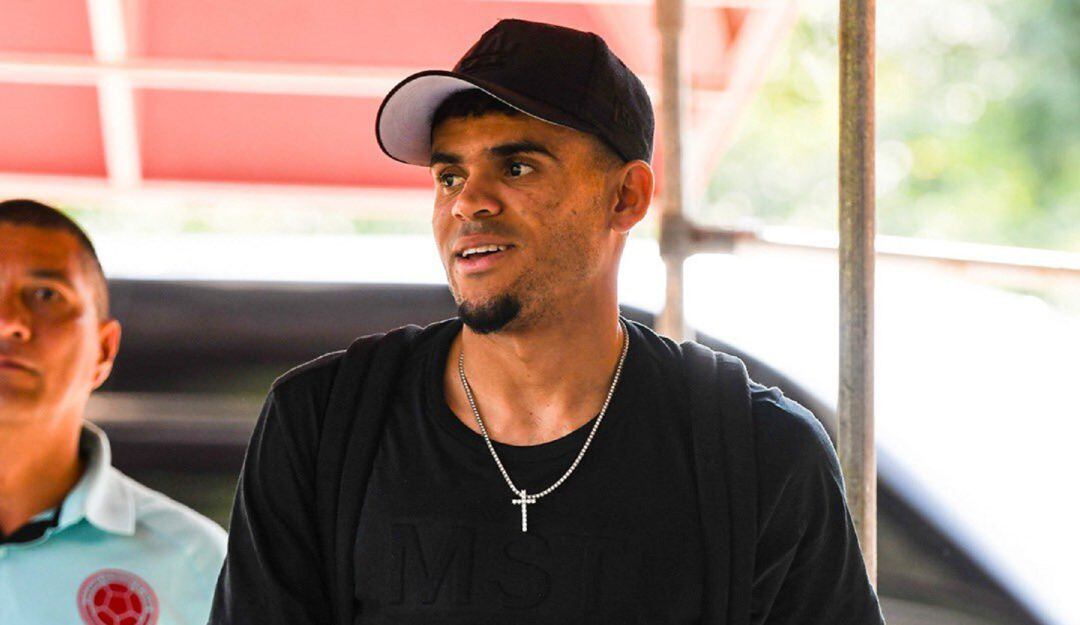 Luis Díaz llegando a la concentración de la Selección Colombia