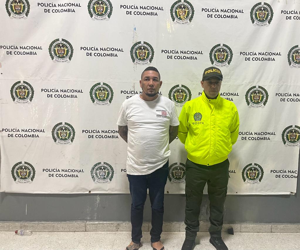 Capturado por la Policía de Barranquilla como supuesto integrante de 'Los Costeños'./ Foto: Policía MEBAR