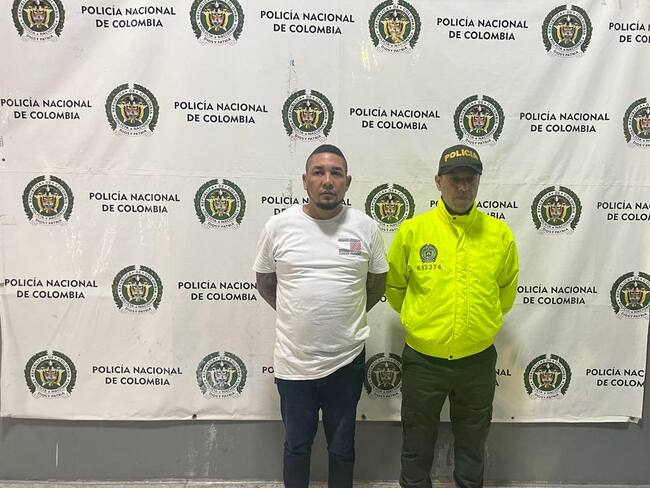 Capturado por la Policía de Barranquilla como supuesto integrante de 'Los Costeños'./ Foto: Policía MEBAR