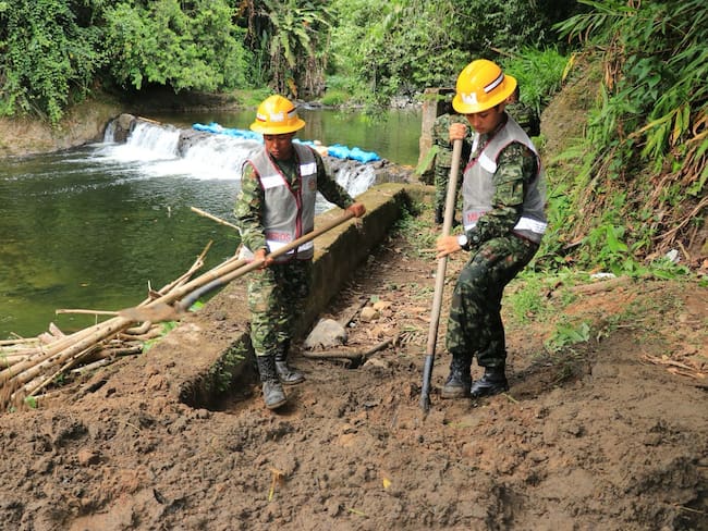 Teniente coronel David Ramírez, comandante del Batallón de Ingenieros de Combate N.°8
